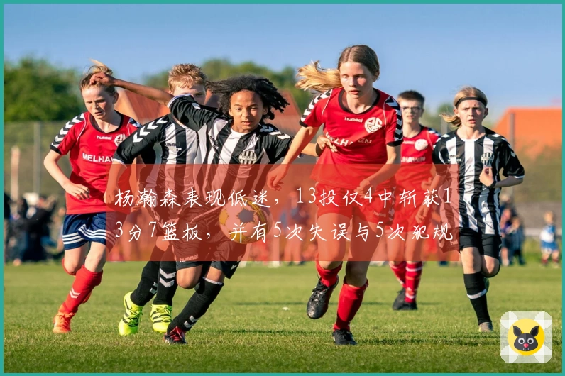 杨瀚森表现低迷，13投仅4中斩获13分7篮板，并有5次失误与5次犯规